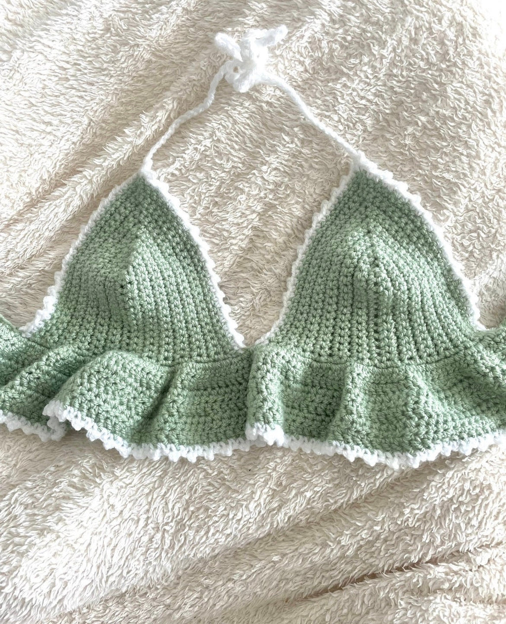 PATTERN Crochet Peplum Halter Neck Bralette Top