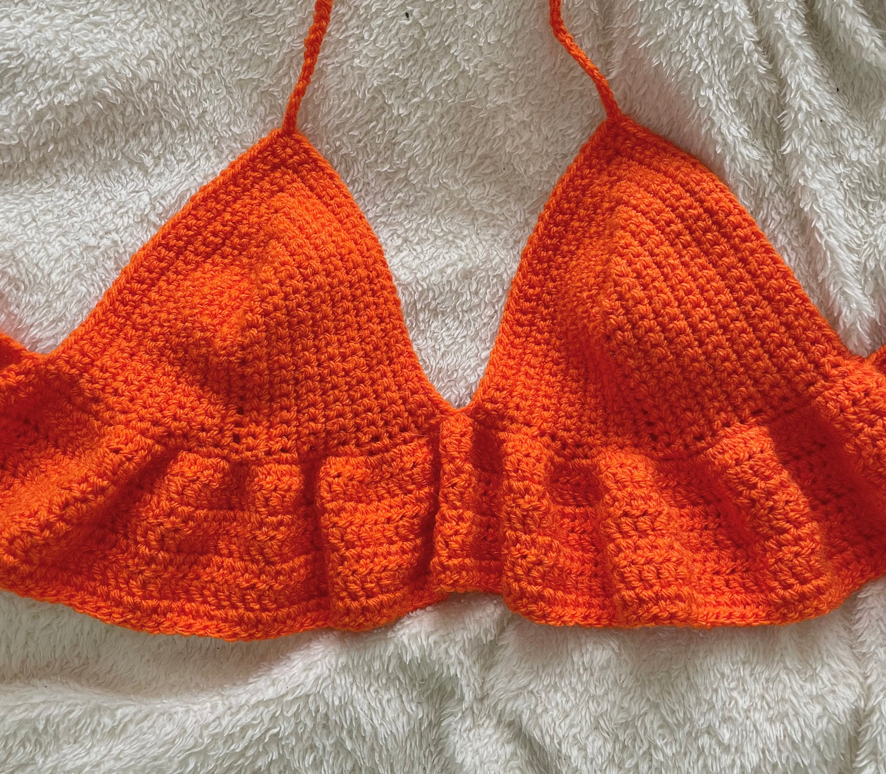 PATTERN Crochet Peplum Halter Neck Bralette Top