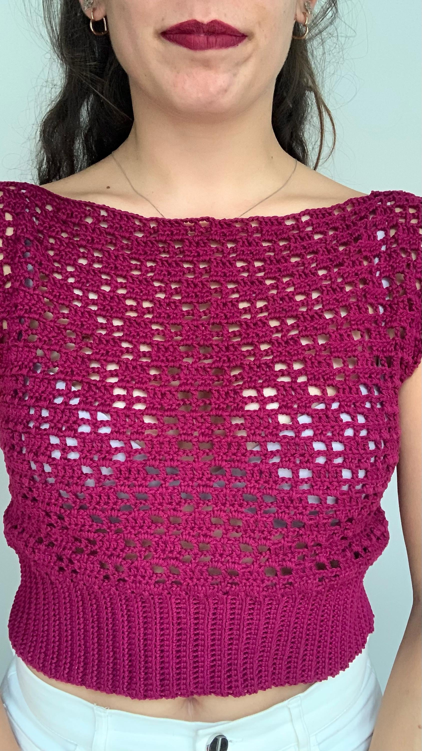 Orla Crochet Top Pattern: Beginner-Intermediate Friendly Tutorial (PDF Pattern)