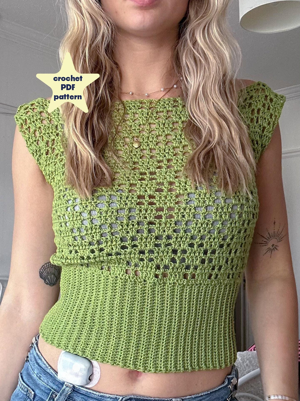 Orla Crochet Top Pattern: Beginner-Intermediate Friendly Tutorial (PDF Pattern)